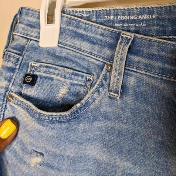 AG Adriano Goldschmied The Legging Ankle Jeans Women’s Size 27 Light Wash Skinny - Picture 10 of 12